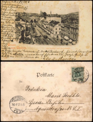 Ansichtskarte aachen die - ansichtskarte,