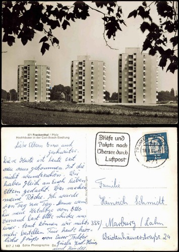 Ansichtskarte frankenthal - ansichtskarte,