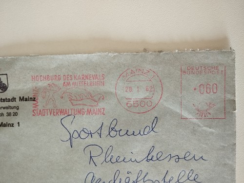 Brief mit freistempel mainz - brief,
