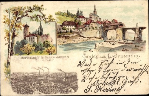 Litho laufenburg hochrhein - laufenburg,