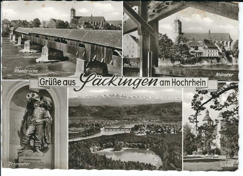 Ansichtskarte säckingen - ansichtskarte,